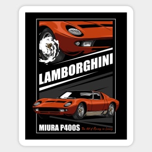 Vintage Miura Exotic Car Sticker